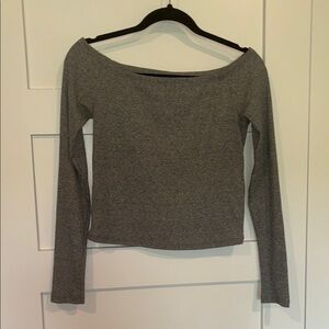 Divided Off The Shoulder Long Sleeve Top